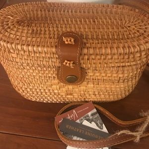 Rattan hand crafted bag❤️ new with tags.